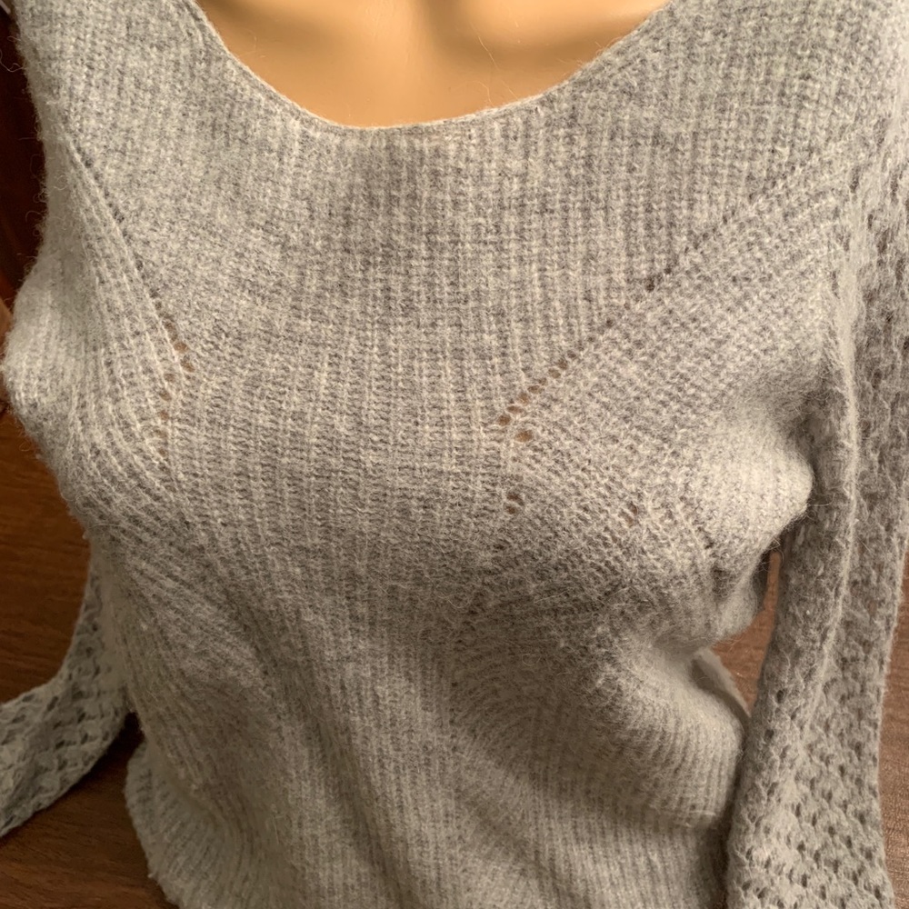 Chelsea28 Womens soft long sleeve gray sweater - Picture 1 of 5